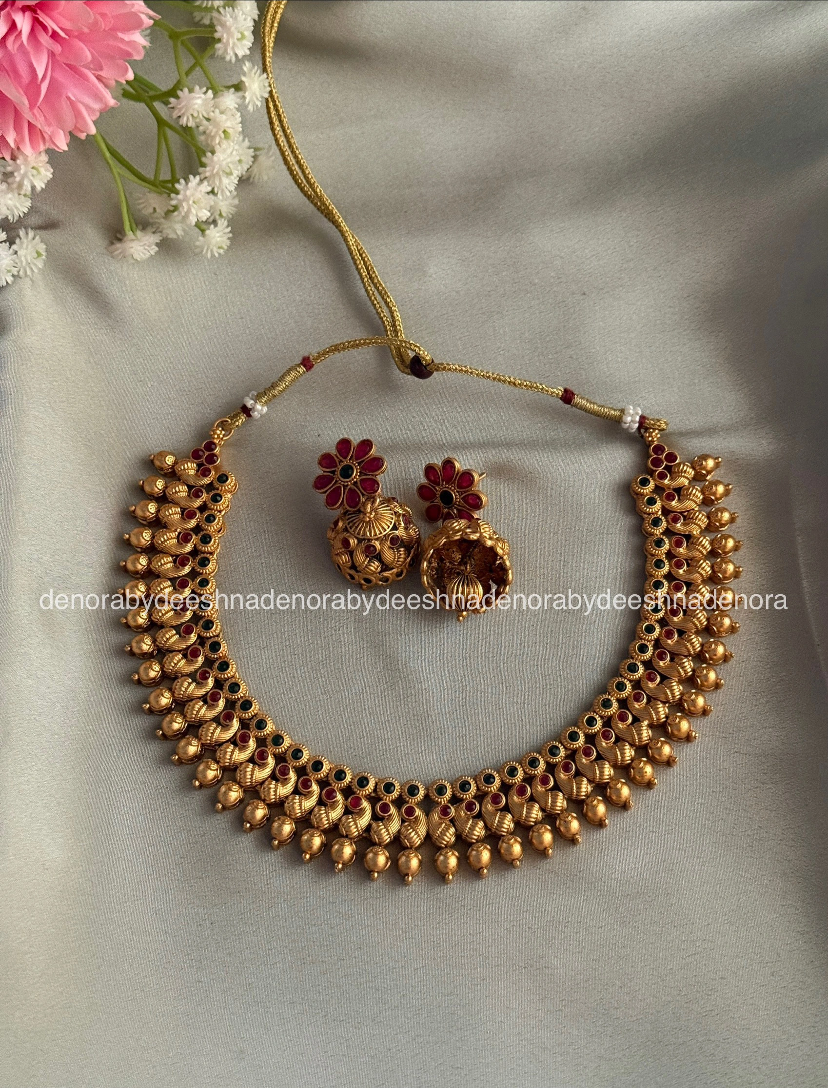 Peacock necklace set